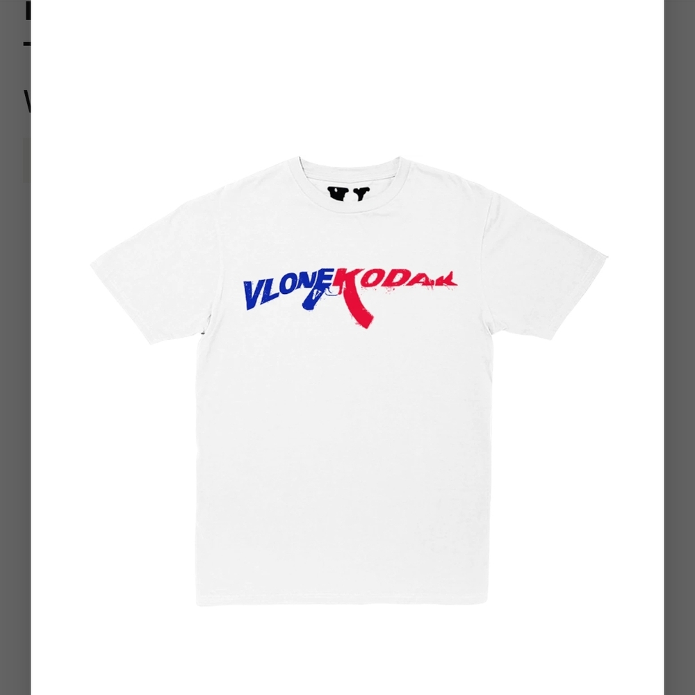 VLONE White and Red Short Sleeve Tee